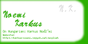 noemi karkus business card